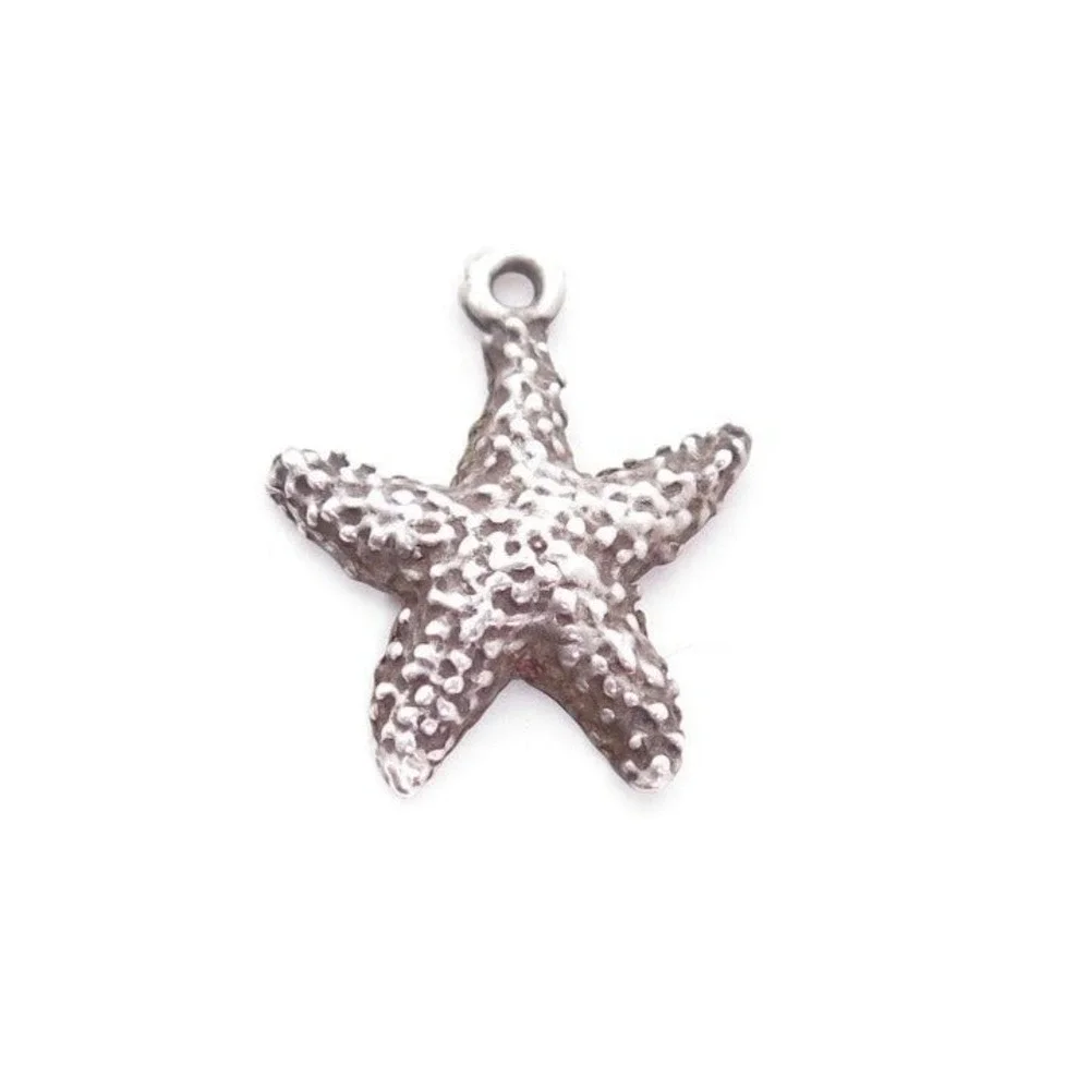 Pretty Sterling Silver 925 Starfish Charm Pendant‎ Marine Life